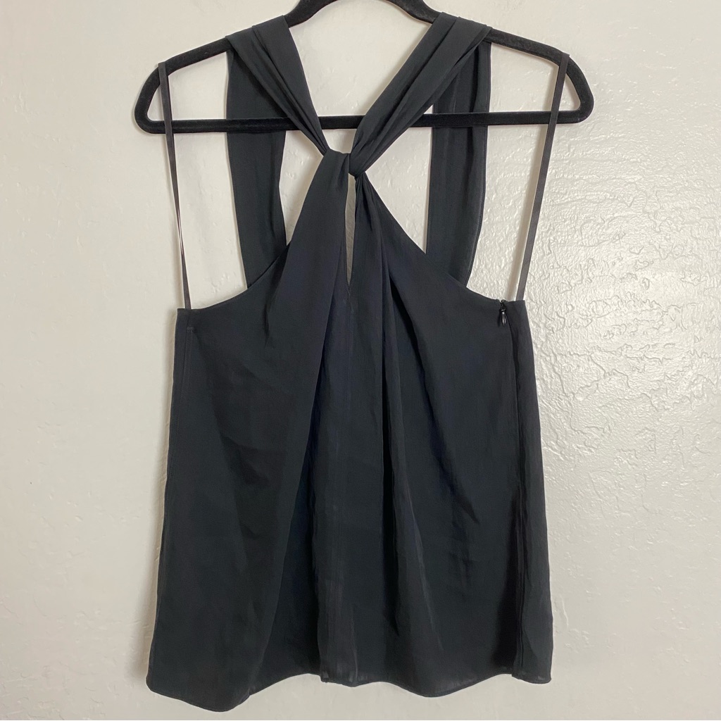 Rag & Bone Collins Black Twist Neck Camisole Blouse M Nwt
